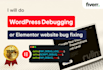 do wordpress debugging or elementor website bug fixing