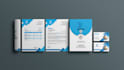 design editable business card, letterhead and invoice
