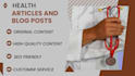 write SEO friendly health and fitness articles