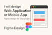 design a modern and responsive UI UX in figma for web or mobile app