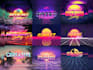 do 80s miami vice retro logo design
