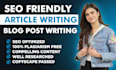 write seo blogs and articles for content marketing and growth