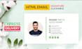 design clickable HTML email signature, gmail signature, yahoo, outlook signature