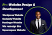 ecommerce wordpress website with hostinger, godaddy squarespace and wix redesign