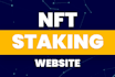 create an nft staking website with reward and affialiate system
