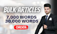 write bulk SEO blog articles or content on any topic