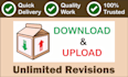 download and upload your important files