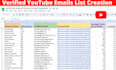 provide youtube channels list niche based