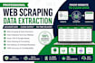 do web scraping, data extraction, and data collection from any website