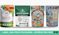 creative mylar bag, product packaging design, pouch design, label design