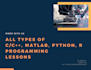 help you with c, r, python, matlab programming