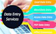 do perfect data entry, web research, excel data entry and VA