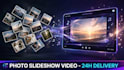 create a professional photo slideshow video with music in 24h