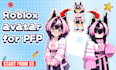 draw your roblox avatar or minecraft character for profile picture, anime, oc