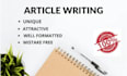 write and rewrite articles, summaries essays and resumes