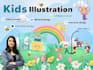 draw cute and colorful childrens story book illustrations