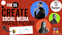 make a profile picture for linkedin, twitter, instagram, fb,tiktok, etc