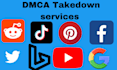takedown harassing defaming report to  reddit ig google fb yt tiktok x by dmca