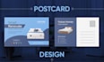 create modern promotional postcard design