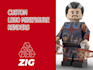 design custom lego minifigures and render them