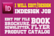 do indesign brochure newsletter catalog book design 24 hours