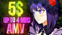do 4 min amv anime edit for only 5 dollars