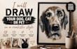 draw your dog, cat or pet in a realistic style