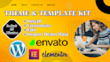 install, edit, and customize envato template kit within one hour
