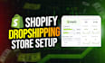 setup shopify dropshipping store, shopify store design