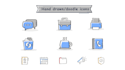 design custom hand drawn, doodle icons