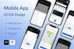 do mobile app UI design for android and ios in figma