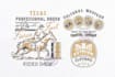 draw vintage western cowboy rodeo for logo badge or tshirt
