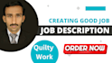 create a perfect and professional job description