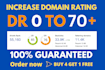 skyrocket your website DR 50 to 70 plus with white hat SEO