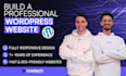 build a professional wordpress website