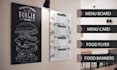 do creative menu board and food menu design
