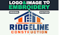 digitize image for embroidery and do logo embroidery digitizing in dst pes