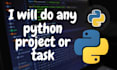 code any python project or task with comments for you