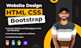create website design using html, css, bootstrap, PSD to HTML