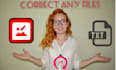 find any errors and correct the txt and pdf files