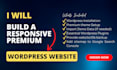 build a responsive premium theme wordpress website