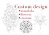 create tattoo design with mandala, flowers or custom