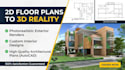 create 2d dwg 3d modeling realistic architectural renderings