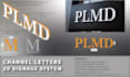 design professional 3d signage with technical details