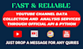 scrap youtube metadata with API and advanced web scraping