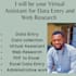 be your virtual assistant for data entry, web research