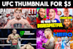 design youtube thumbnail for mma or ufc channel