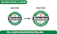 do vector trace, I will redraw your logo, icon any design