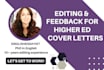 edit higher education cover letters