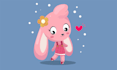 design creative cute 2d cartoon character